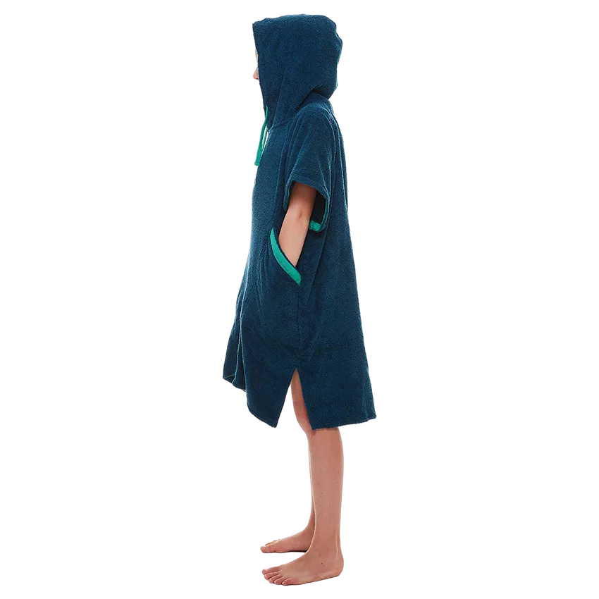 Kid's Towelling Change Robe - Navy