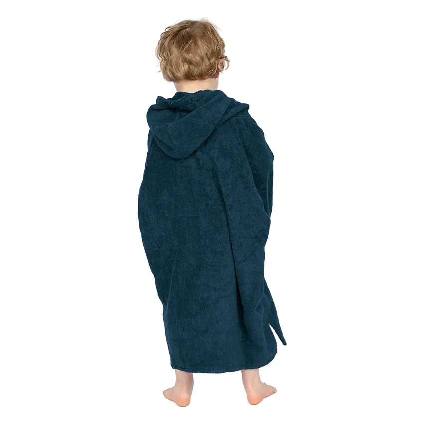Kid's Towelling Change Robe - Navy