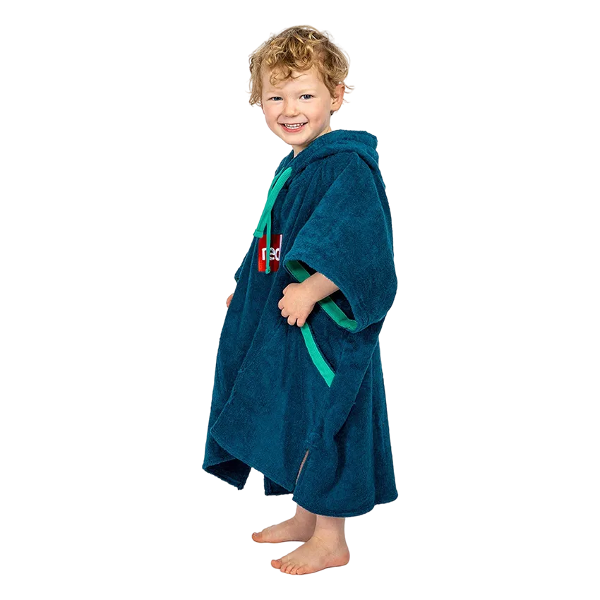 Kid's Towelling Change Robe - Navy