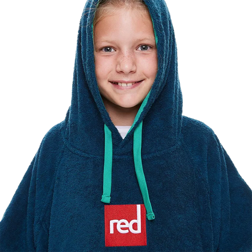 Kid's Towelling Change Robe - Navy