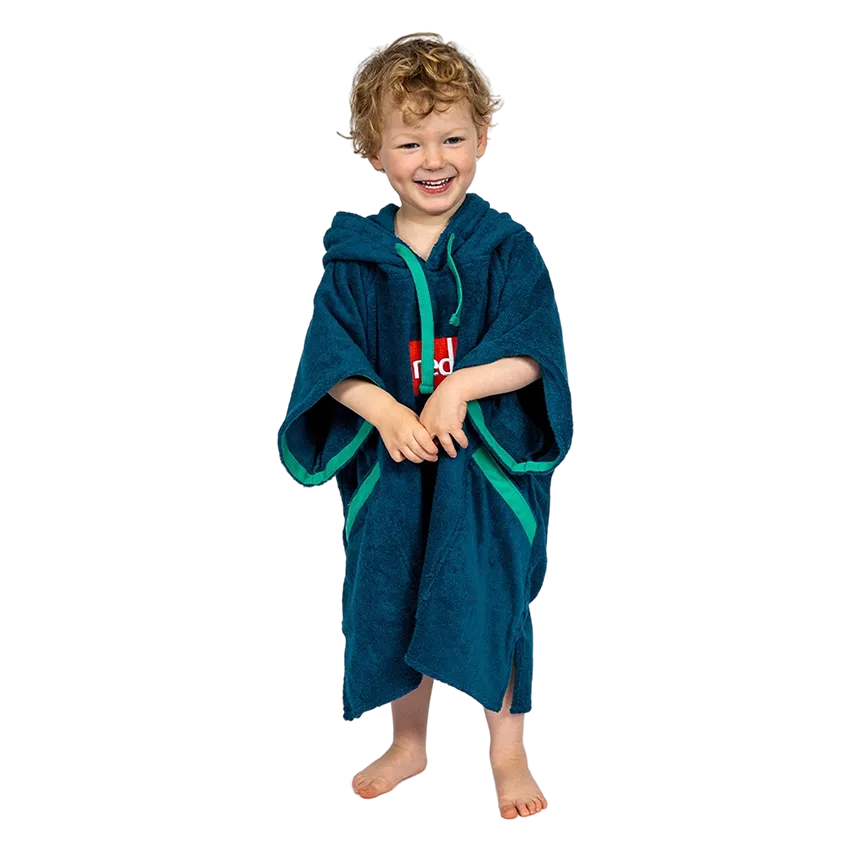 Kid's Towelling Change Robe - Navy