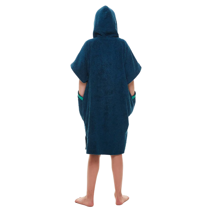 Kid's Towelling Change Robe - Navy