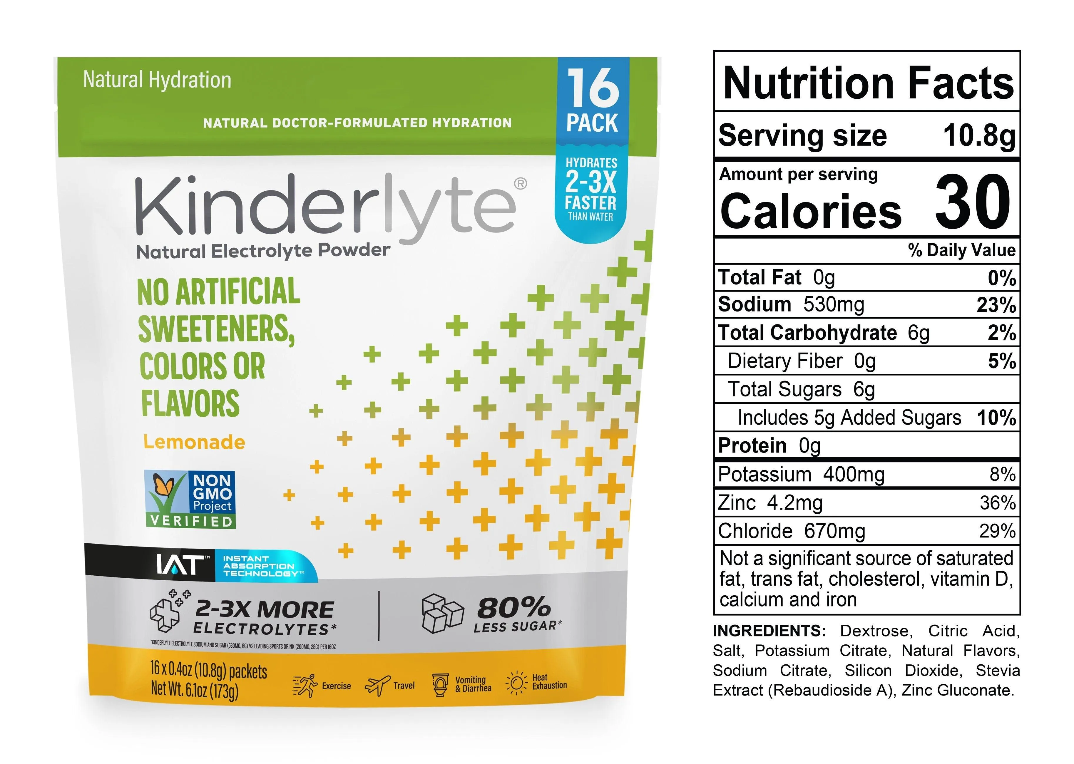 KinderLyte® 16ct Electrolyte Powder Lemonade