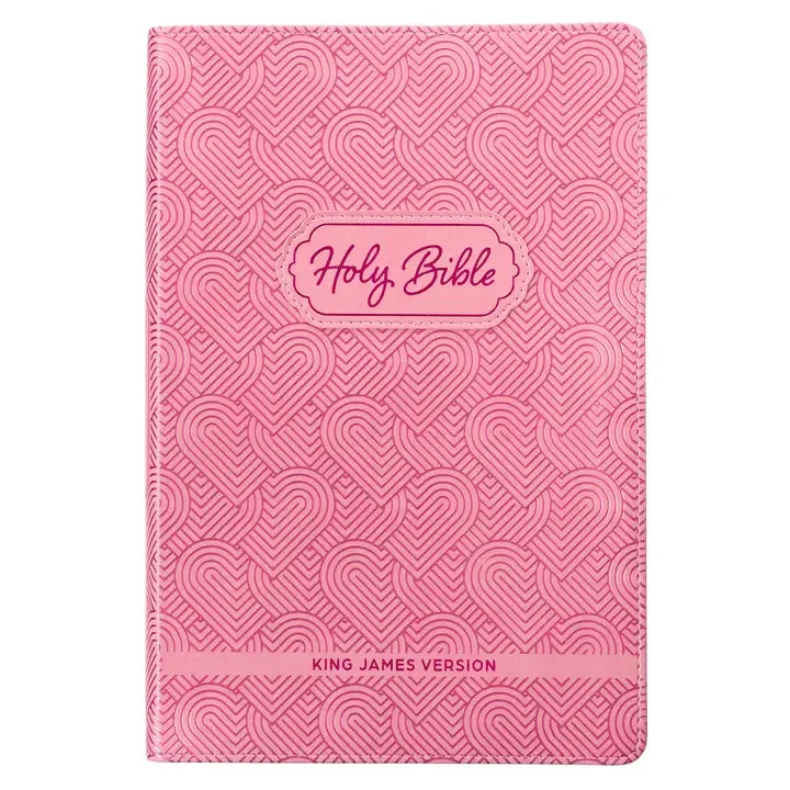 Kjv Bible Kid Edition Faux Leather, Light Pink