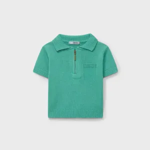 Knitted Green Short Set