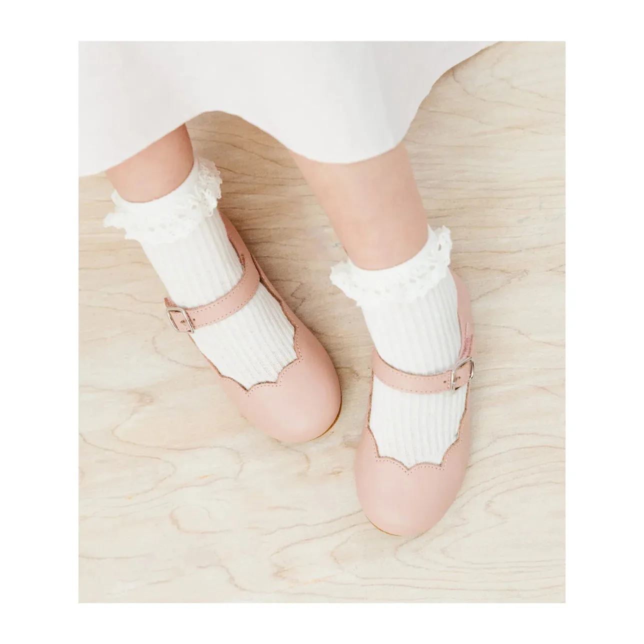 L'Amour Shoes *NEW COLOR* Sonia Scalloped Flat