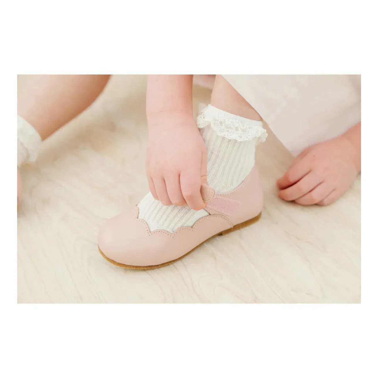 L'Amour Shoes *NEW COLOR* Sonia Scalloped Flat