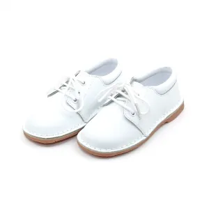 L'Amour Shoes Tyler White Leather Lace Up Shoe