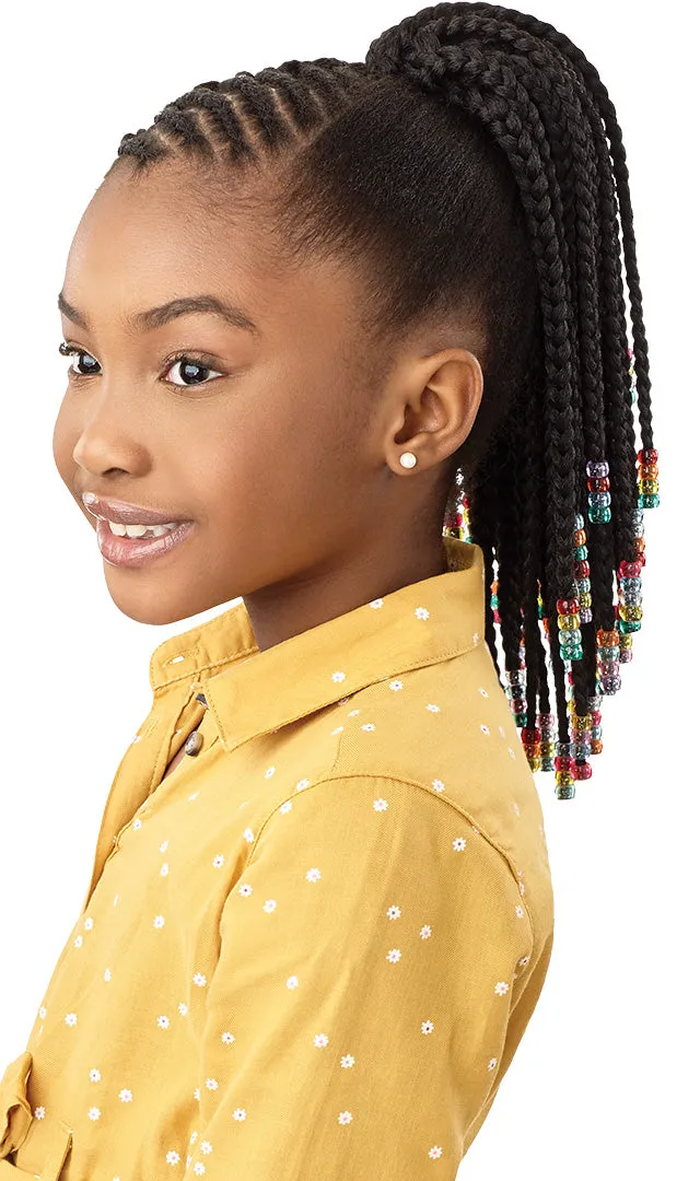 Lil Looks Ponytail - Beaded Box Braids 12"