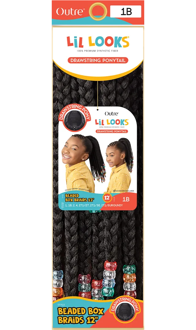 Lil Looks Ponytail - Beaded Box Braids 12"