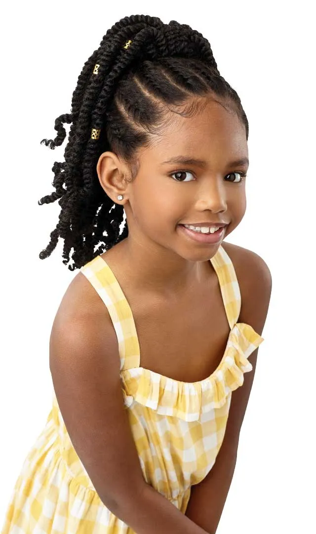 Lil Looks Ponytail - Gold Cuffed Bomb Twists 12"