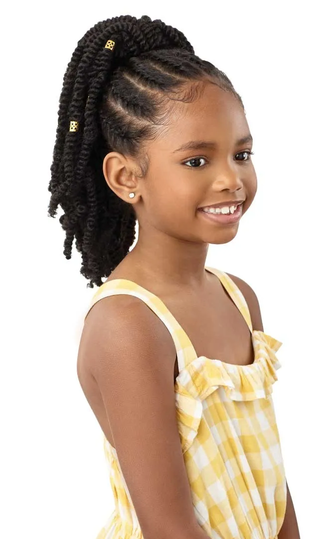 Lil Looks Ponytail - Gold Cuffed Bomb Twists 12"