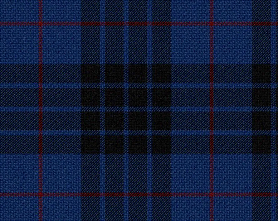 MacKay Blue Modern Medium Weight 11oz Tartan Cloth