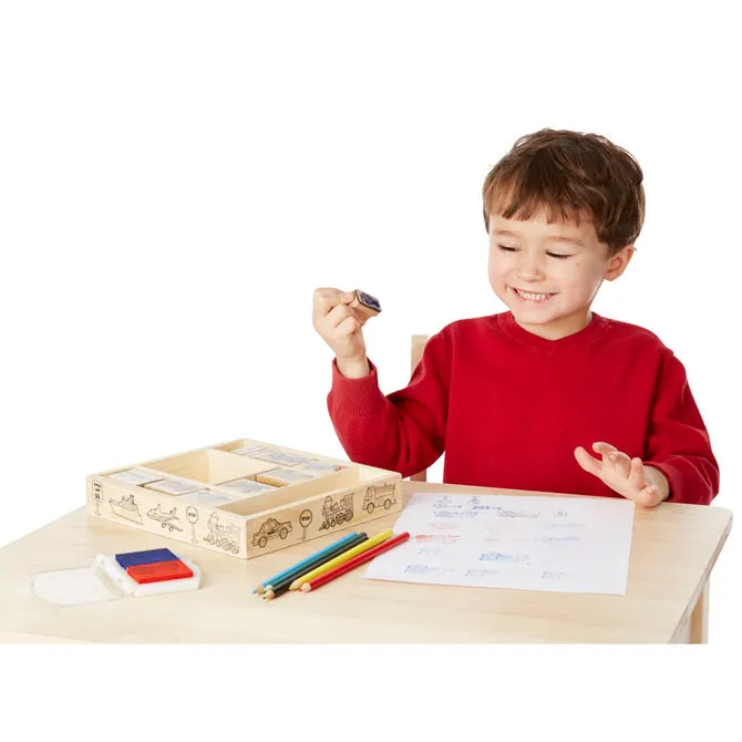 Melissa & Doug Wooden Vehicles Stamp Set