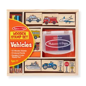 Melissa & Doug Wooden Vehicles Stamp Set