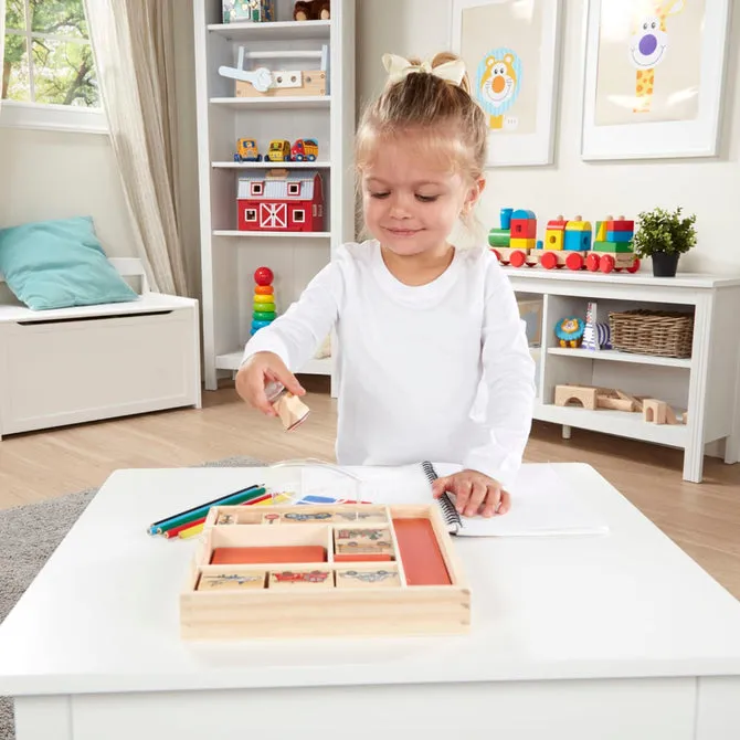 Melissa & Doug Wooden Vehicles Stamp Set