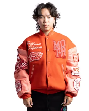 MOTR Oversized Varsity Jacket Tomato Cherry
