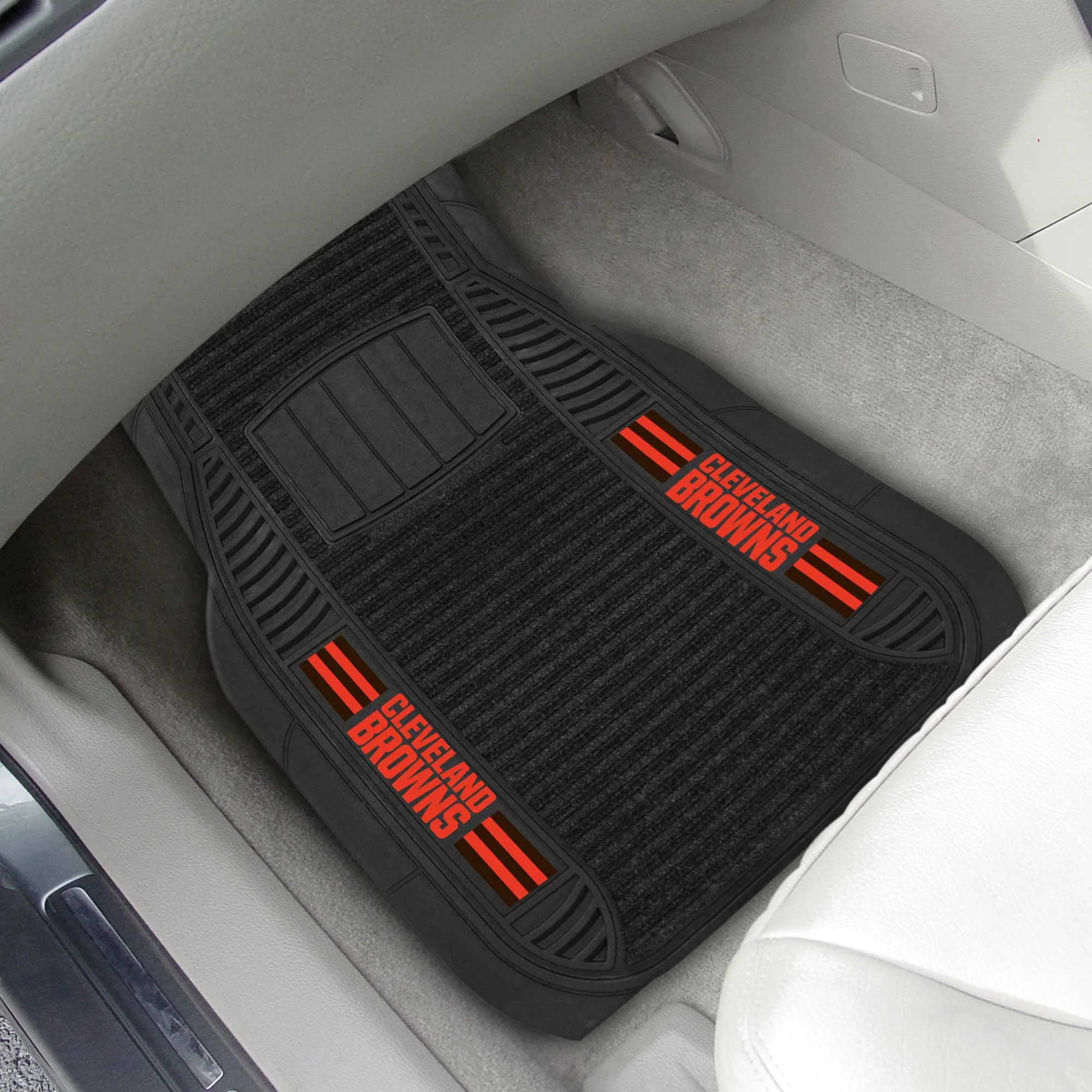 NFL - Cleveland Browns 2-pc Deluxe Car Mat Set