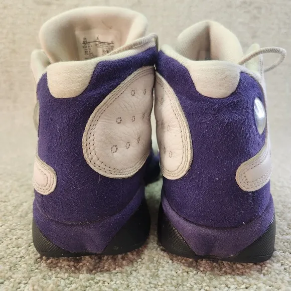 Nike Air Jordan 13 Retro Lakers GS Boys Size 6Y White Purple Leather Upper