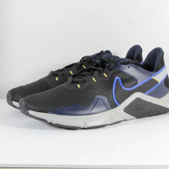 Nike Legend Essential 2 Black Obsidian Wolf Gray Racer Blue NWT