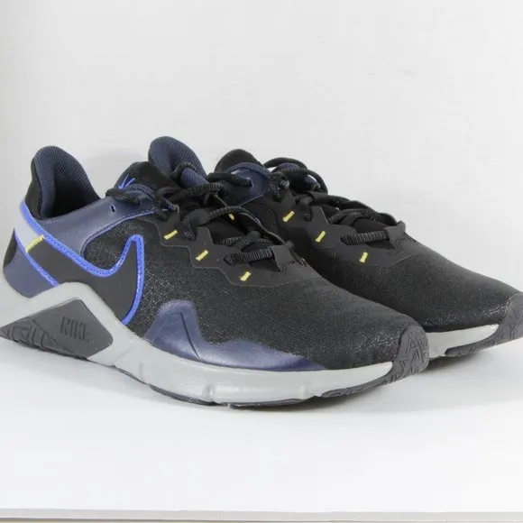 Nike Legend Essential 2 Black Obsidian Wolf Gray Racer Blue NWT