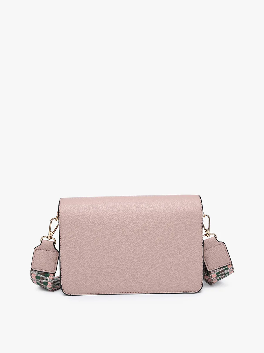 Noah Flapover Crossbody w/ Guitar Strap: Brown