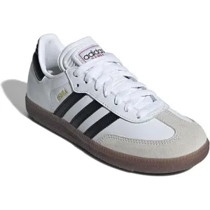 NWT adidas Unisex Little Kid Samba Indoor Sneaker, White/Black/Gum-Size 11