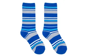 Oakiwear Kids Merino Wool Socks Hiking Outdoor, Boot Size Blue Skies