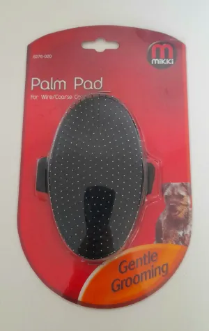 Palm pad wire grooming brush