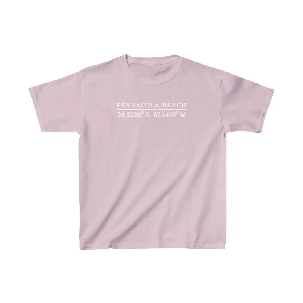 Pensacola Beach Coordinates Kids Tee