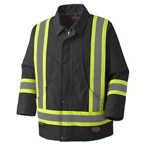 Pioneer V206037A Heavy-Duty Reflective Quilted Safety Parka Jacket