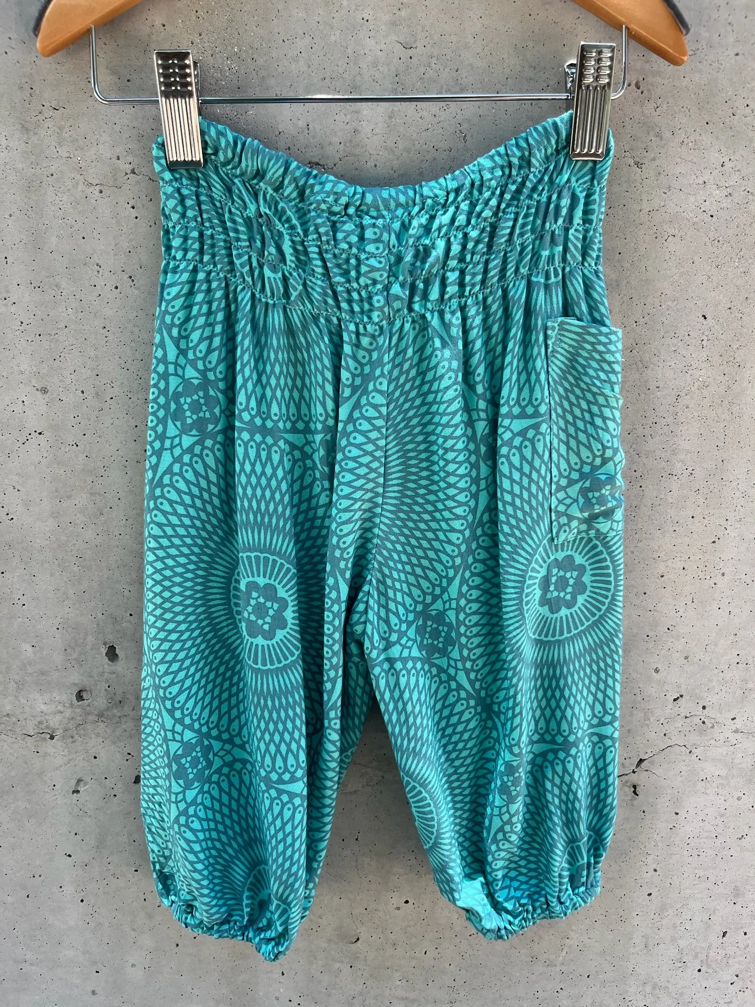 PiYoga Teal Flower Of Life Baby Pants
