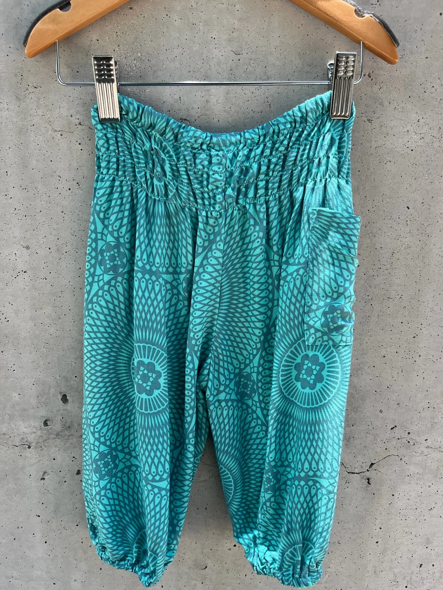 PiYoga Teal Flower Of Life Baby Pants