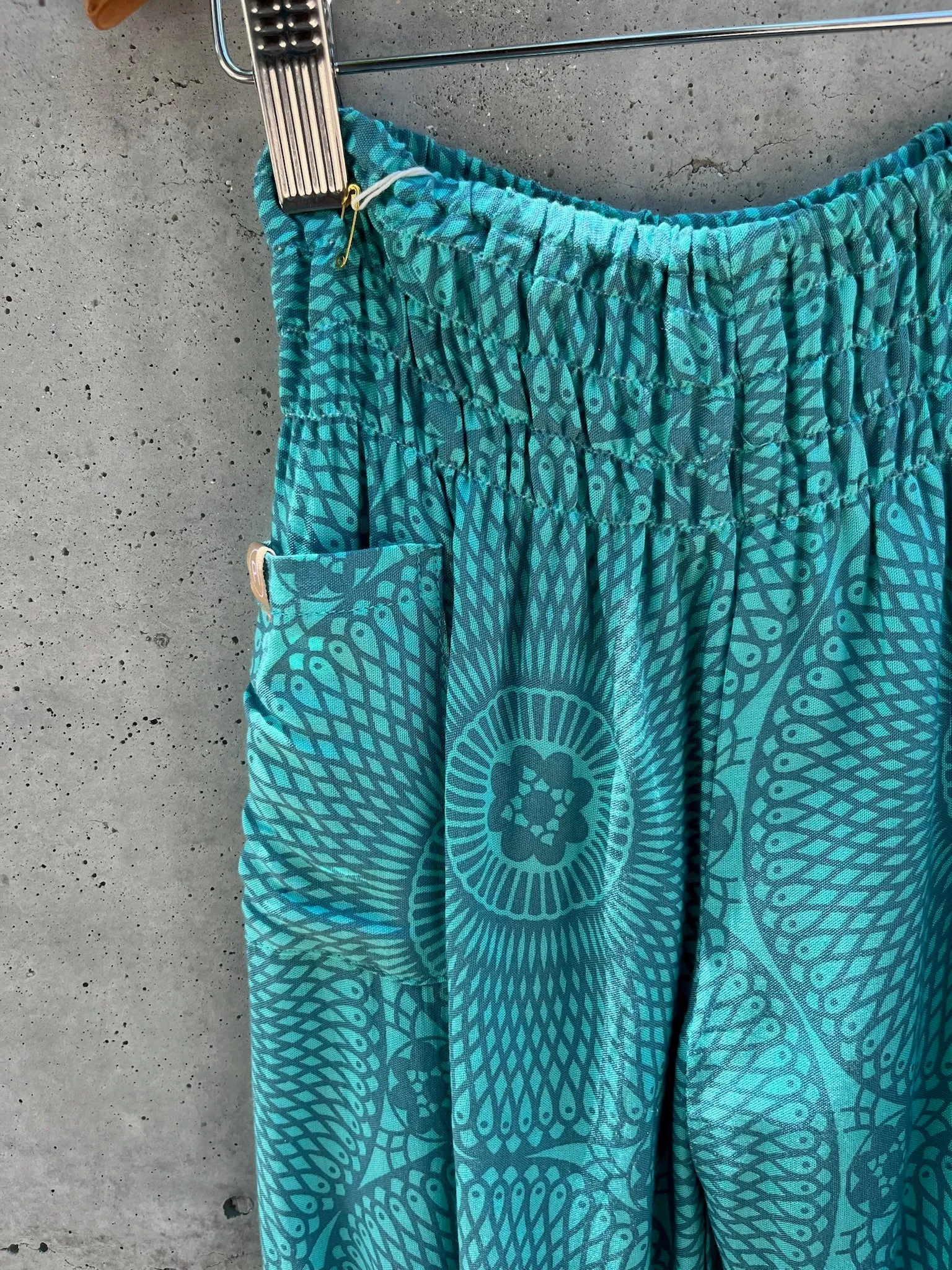 PiYoga Teal Flower Of Life Baby Pants