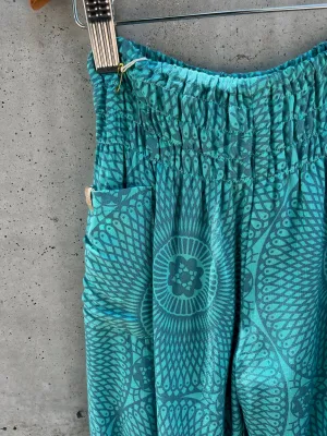PiYoga Teal Flower Of Life Baby Pants