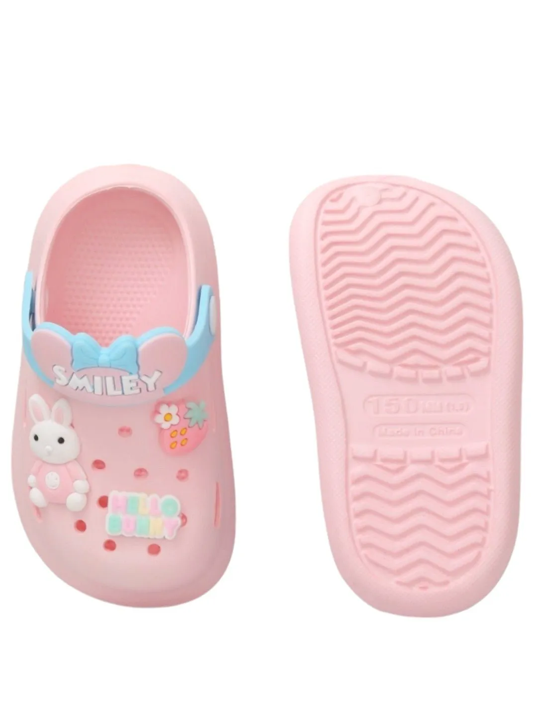 Playful Pink Bunny Themed Clogs for Girls