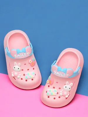 Playful Pink Bunny Themed Clogs for Girls