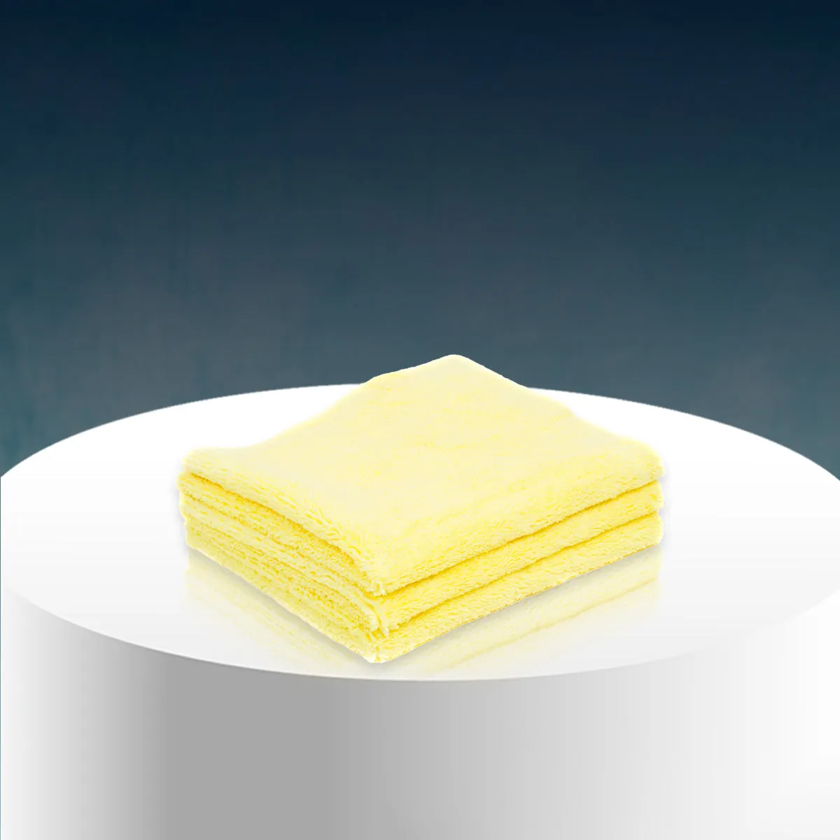 Poshlyf Microfiber Cloth Edgeless-Duo Type 40cm x 40cm Light Yellow 380 GSM