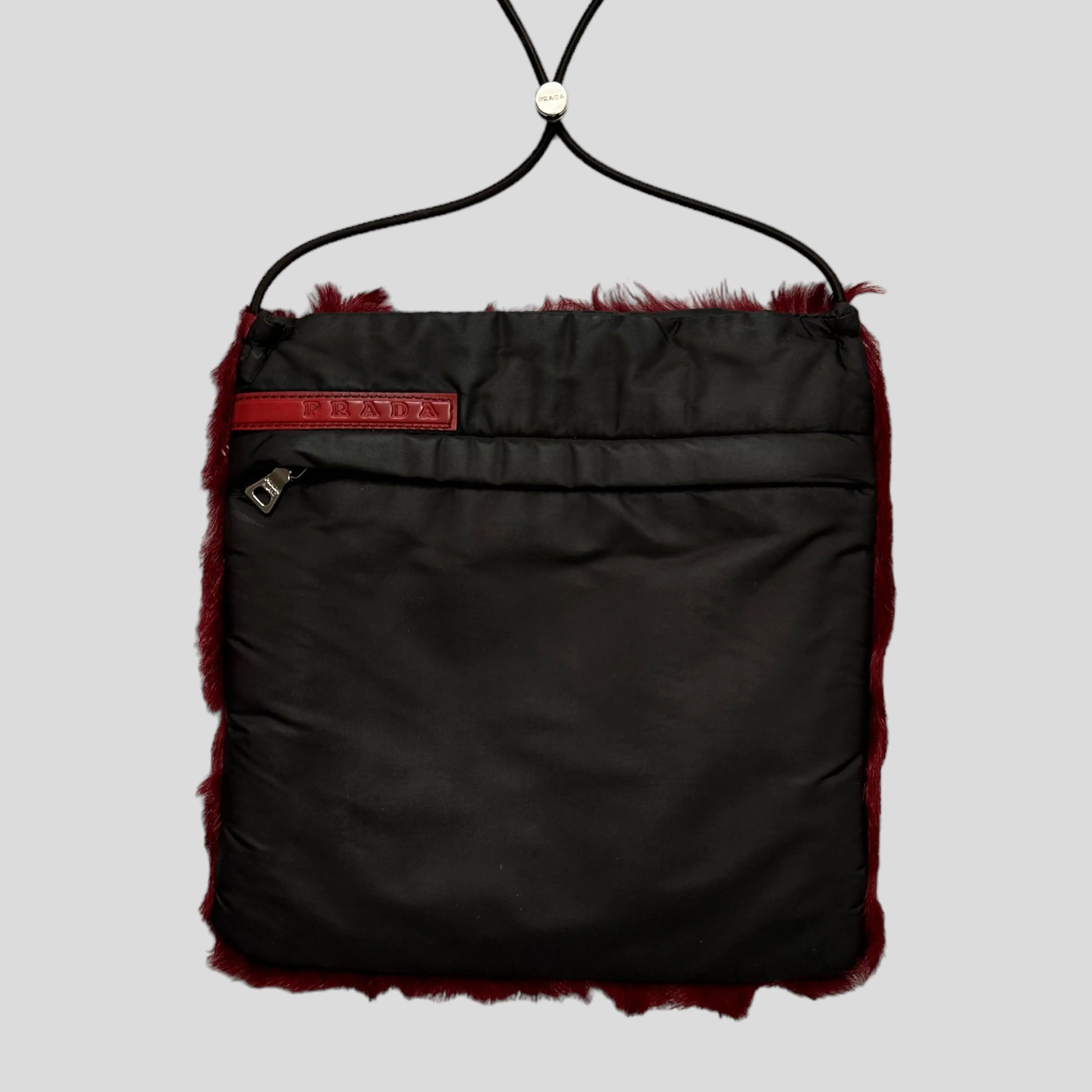 Prada Sport 1999 Goat Fur Reversible Crossbody Bag