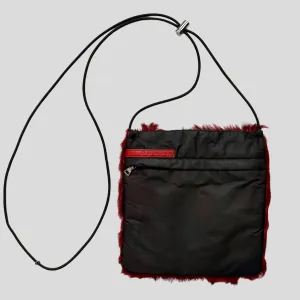 Prada Sport 1999 Goat Fur Reversible Crossbody Bag