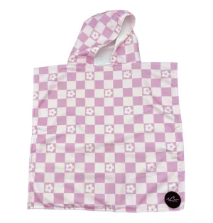 Purple Daisy Hooded Towel/ Poncho