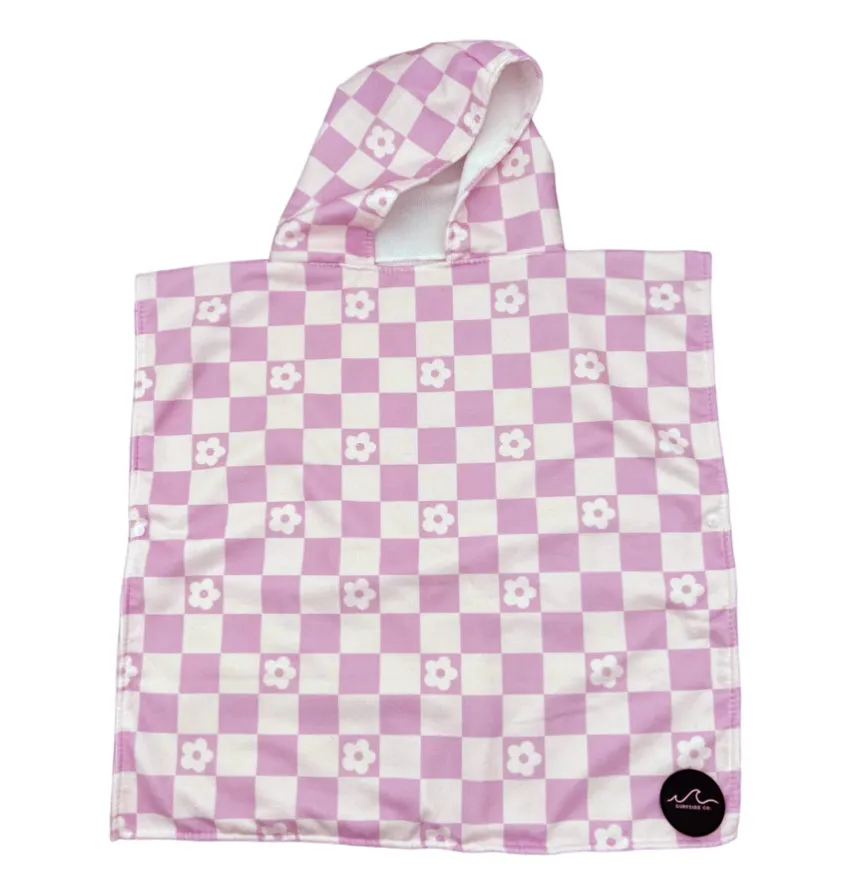 Purple Daisy Hooded Towel/ Poncho