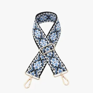 Purse Guitar Strap in Blue/Black