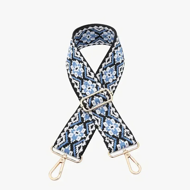 Purse Guitar Strap in Blue/Black