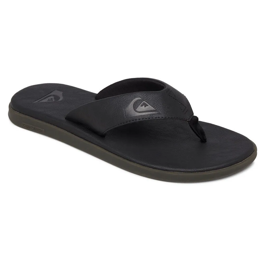 QUIKSILVER BLACK HALEIWA PLUS NUBUCK JANDAL