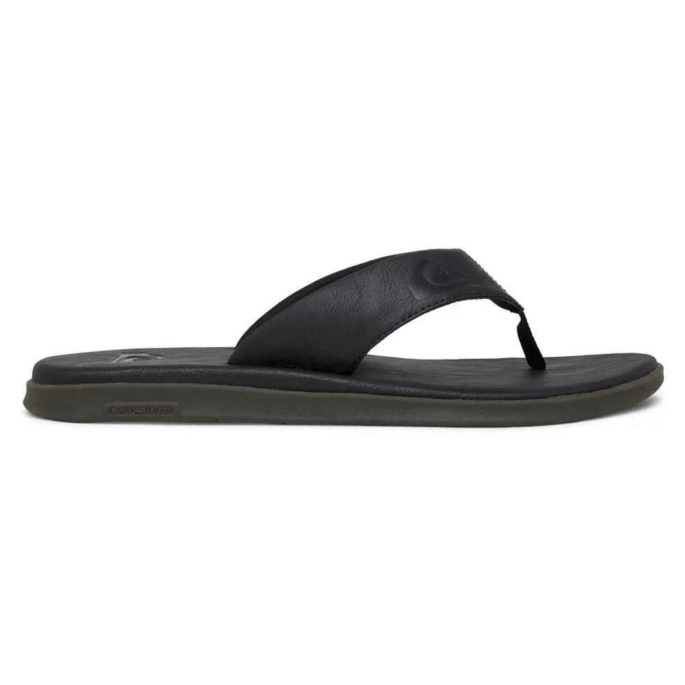 QUIKSILVER BLACK HALEIWA PLUS NUBUCK JANDAL
