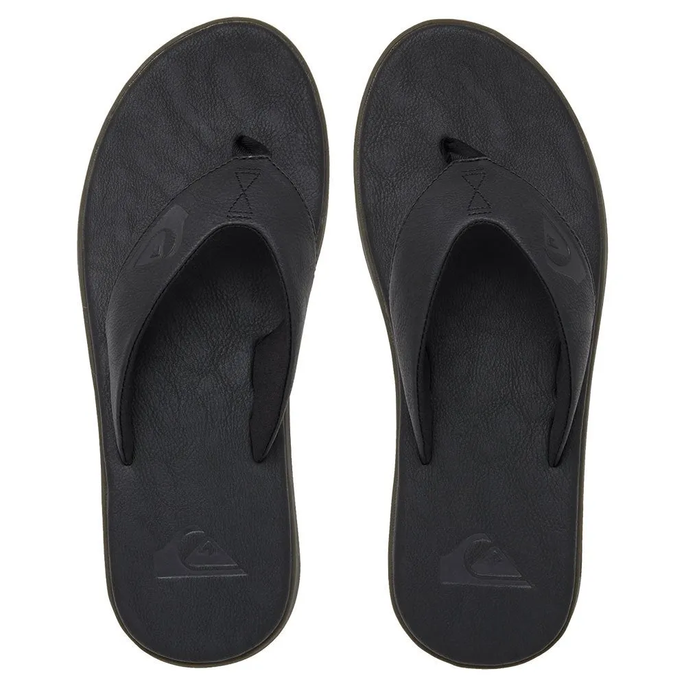 QUIKSILVER BLACK HALEIWA PLUS NUBUCK JANDAL