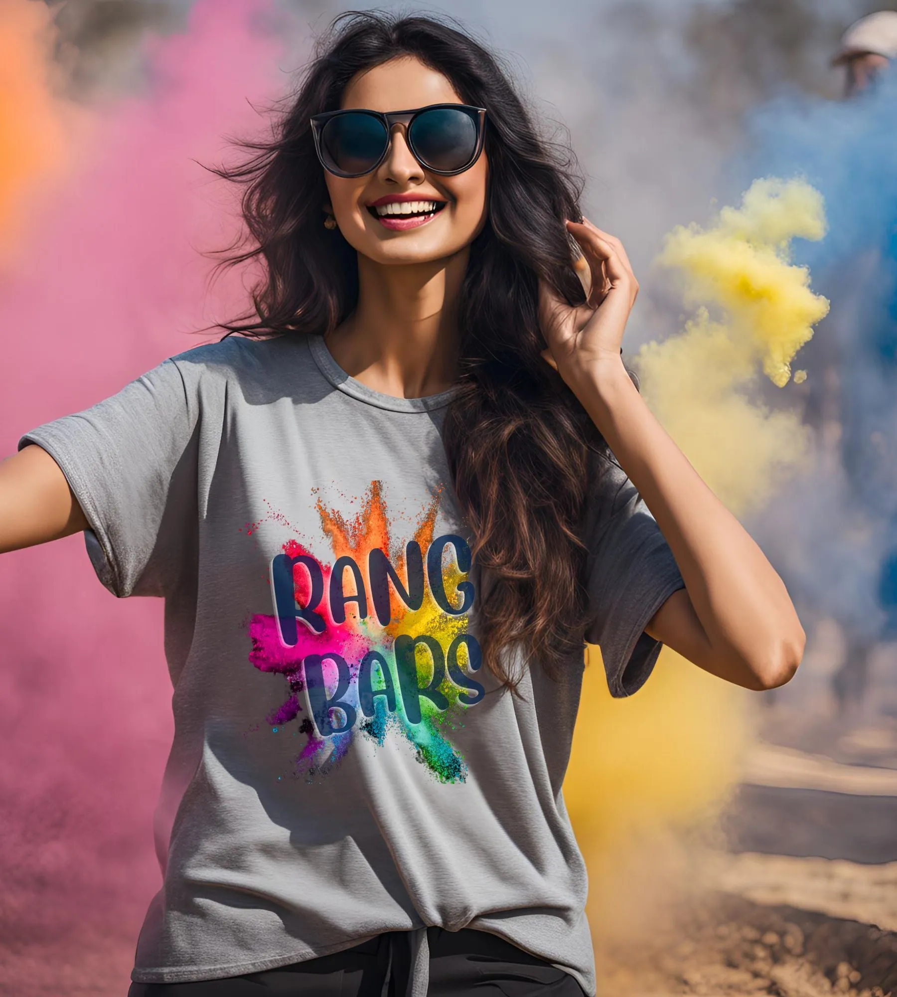 Rang Barse Colorful Holi T-Shirt for Kids