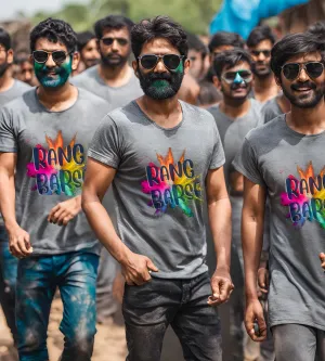 Rang Barse Colorful Holi T-Shirt for Kids
