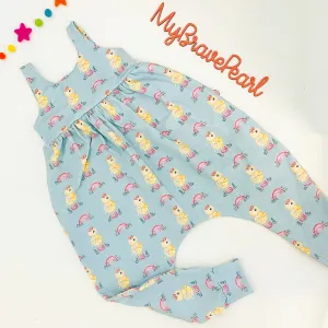 Ready To Ship 3-4Y Napa Rompers